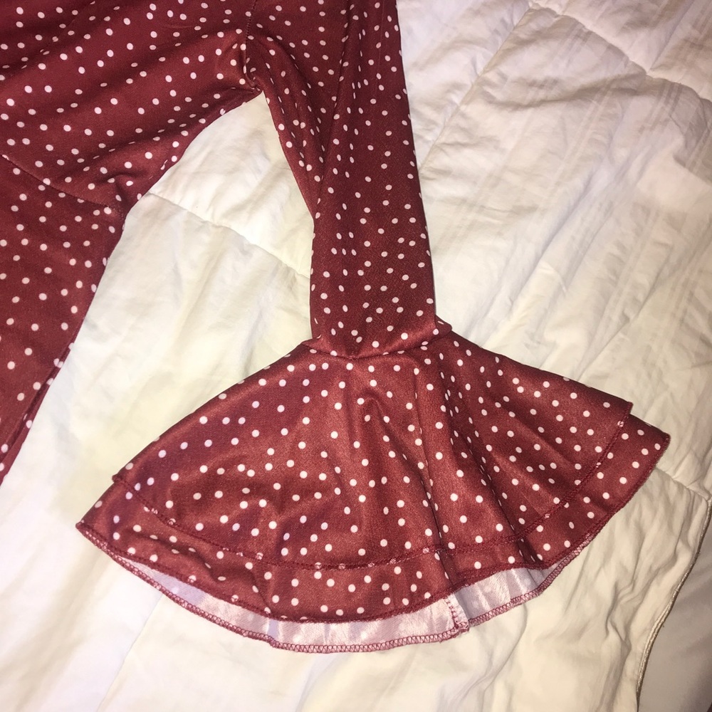 Red flare arm dress with white polka dots ! - Picture 7 of 7